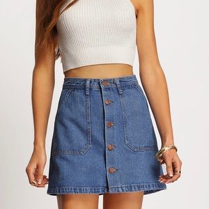 Denim A-Line skirt